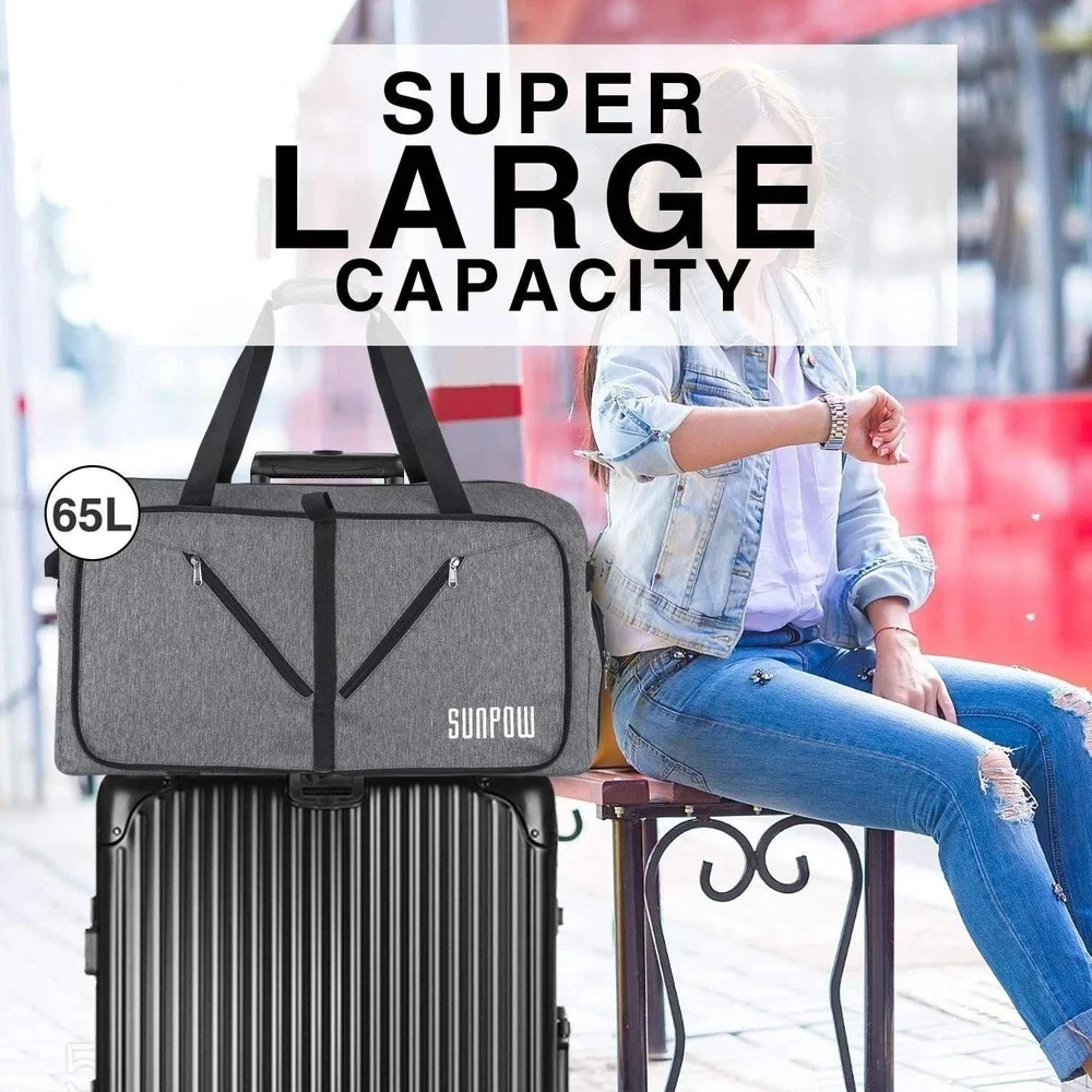 Foldable‎ Duffel Gym Travel Gear Bag Unisex Shoe Compartment Gorpcore MacGyver